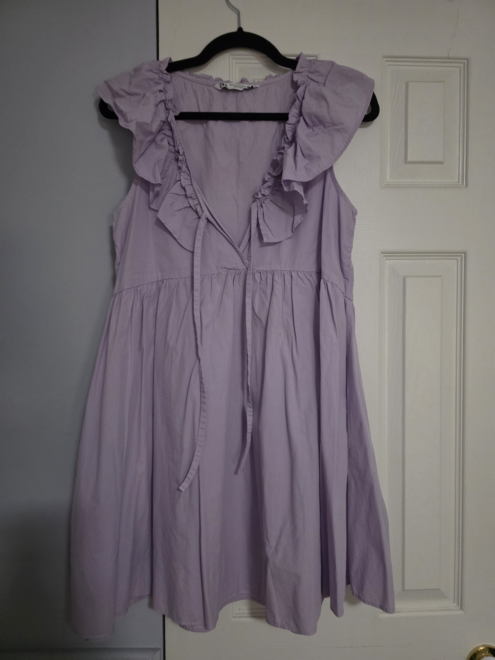 Zara Lilac Ruffle-Trim Dress